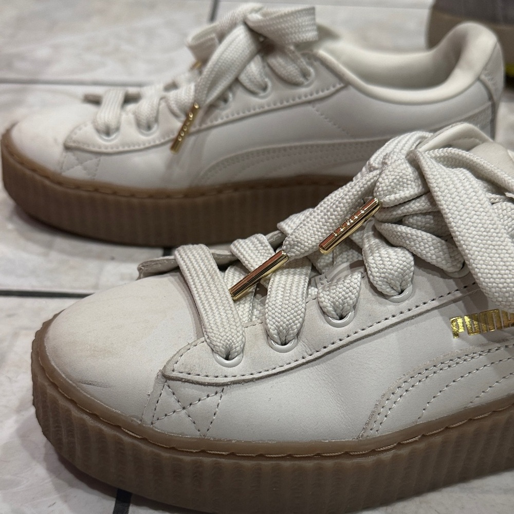 Puma Cream Platform Sneakers